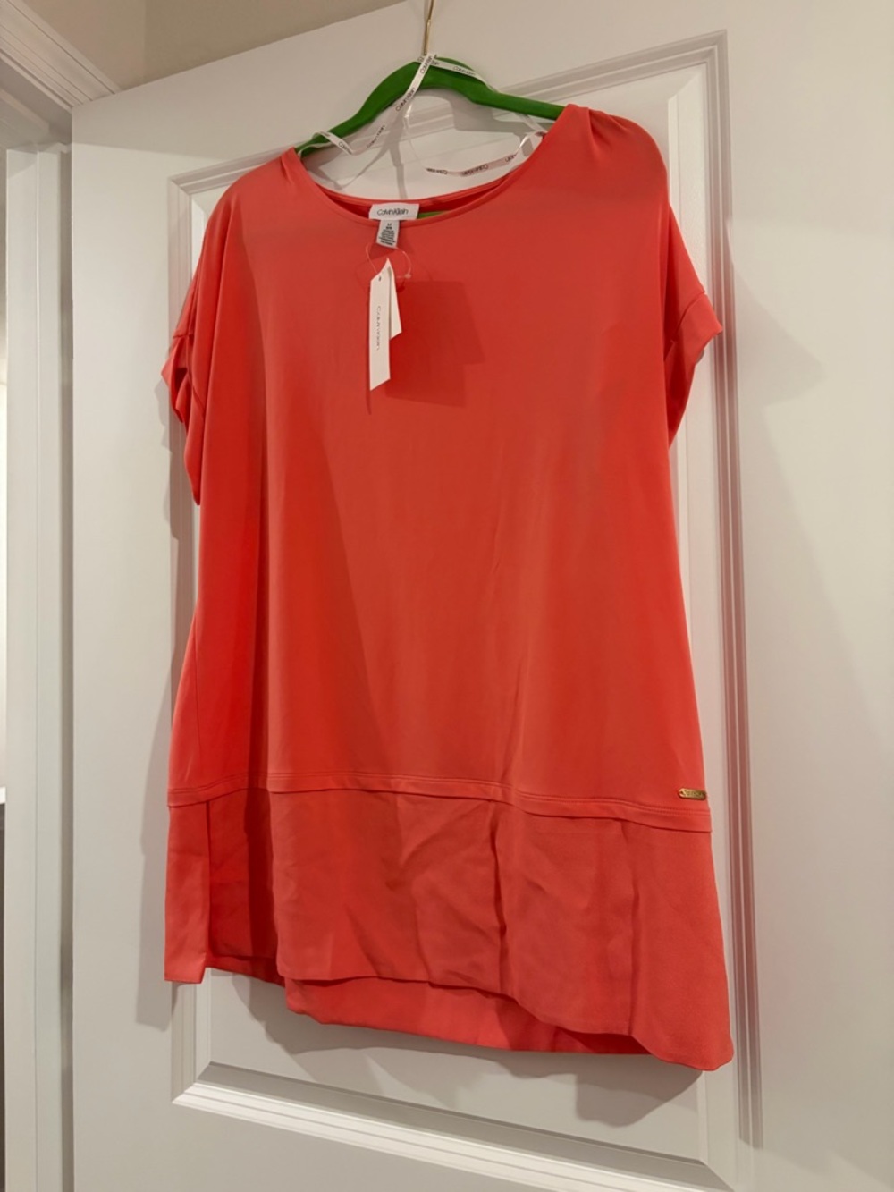 Calvin Klein Coral Short-Sleeve Tunic